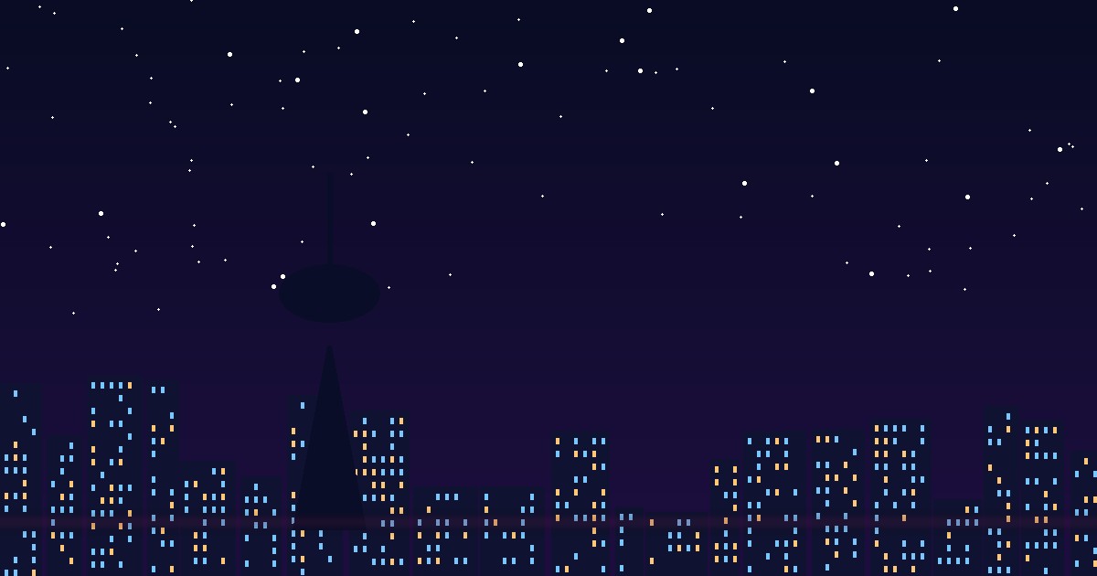 Neon skyline illustration of Seoul with N Seoul Tower